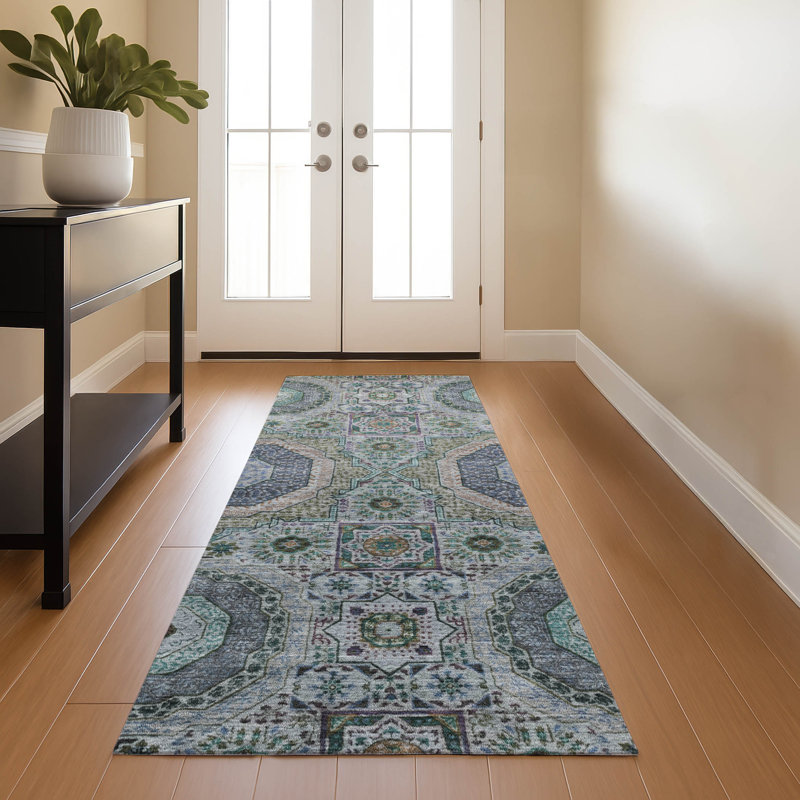 Premium Machine Washable Mayfield AMF1923 Panels Rug, Runner 2'3" x 7'6"