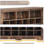 Buffet rustique brun avec rangement pour chaussures-395027242