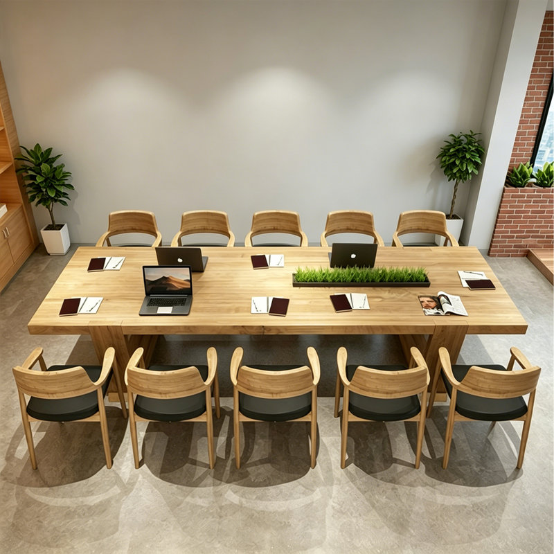 Table de conférence Burlywood, 29.52" H x 125.98" L x 43.3" D