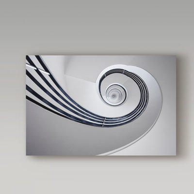 «Fibonacci White Spiral» par Jhirayr, impression sur toile tendue