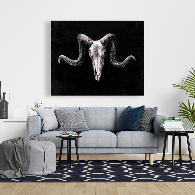 Crânes de squelette style grunge | Toile pour décoration de salon