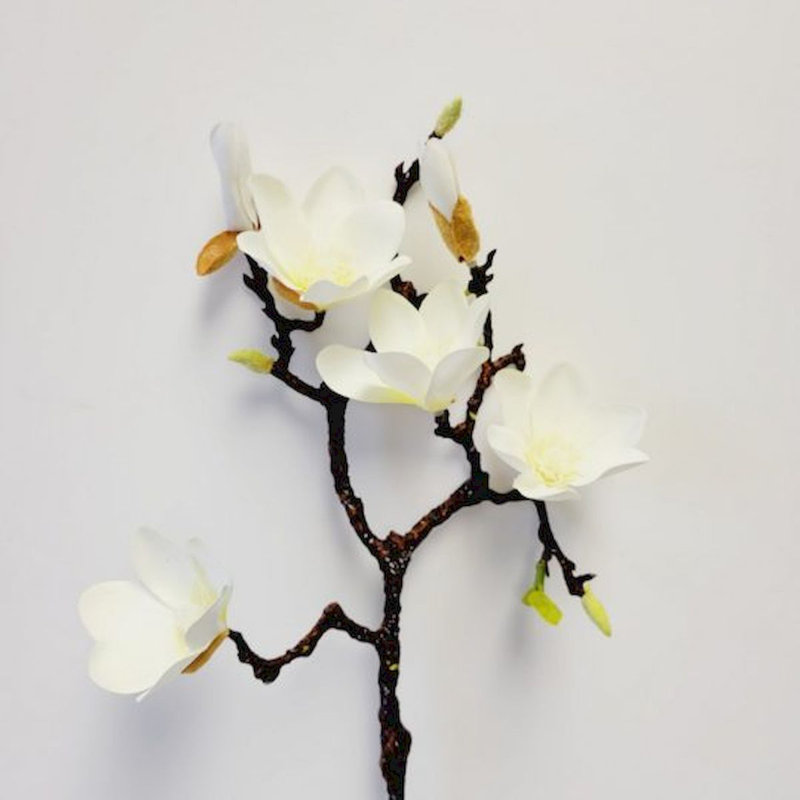 Fleur de magnolia artificielle, Blanc