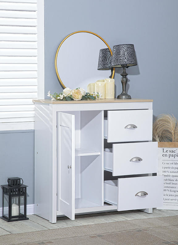 Ardentown 79cm W 3 - Drawer Chest of Drawers, White