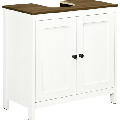Commode de plancher sous le lavabo, tablette réglable, armoire à portes doubles, debout, lavabo, matériaux