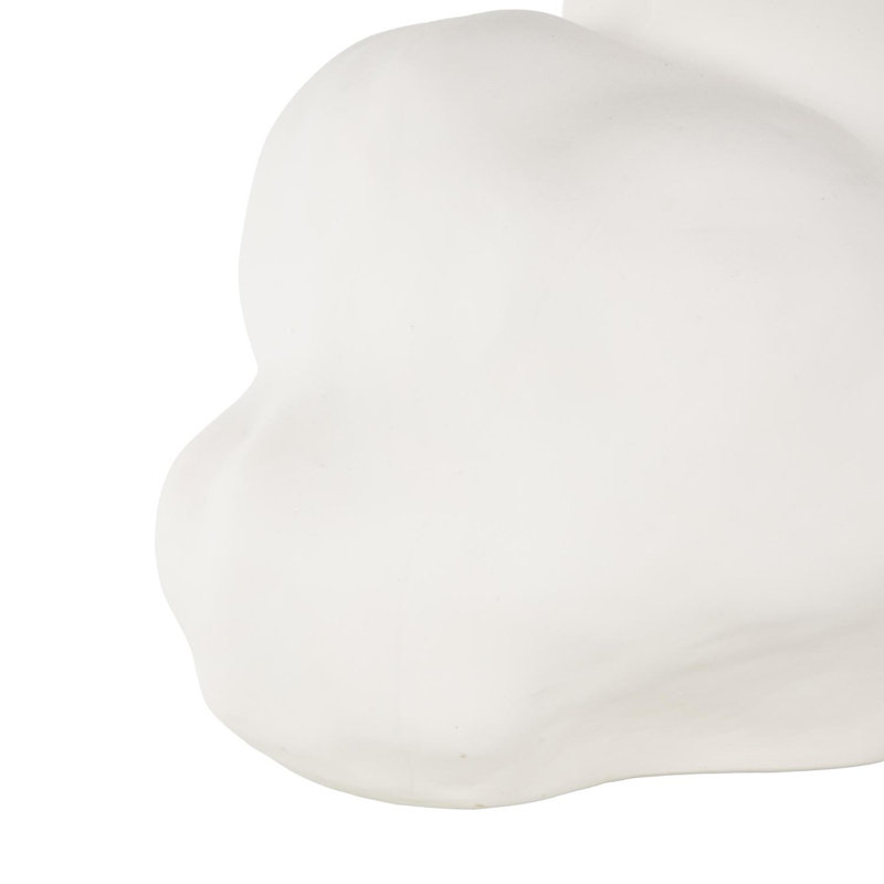 Vase abstrait en céramique Acosta, Blanc