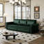 Canapé Chesterfield, canapé-lit gigogne de 93,7 po, canapé-lit convertible 3 en 1 en similicuir avec garniture cloutée et accoudoirs roulés, canapé-lit multifonctionnel pour le salon, la chambre à coucher-766636296