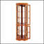 Vitrine d'angle avec 5 tablettes et éclairage intégré, parfaite pour exposer des objets de collection et maximiser l'espace