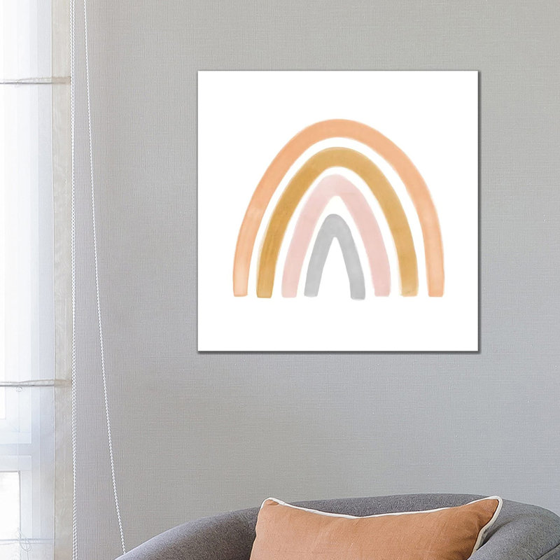 Watercolour Rainbow II - Square by Nouveau Prints - Wrapped Canvas Gallery-Wrapped Canvas Giclée