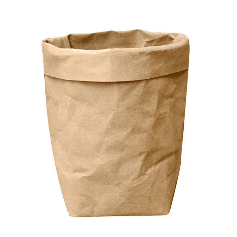 Sac de papier lavable et lavable, H 3,15 po x l 3,15 po x P 0,79 po, Brown