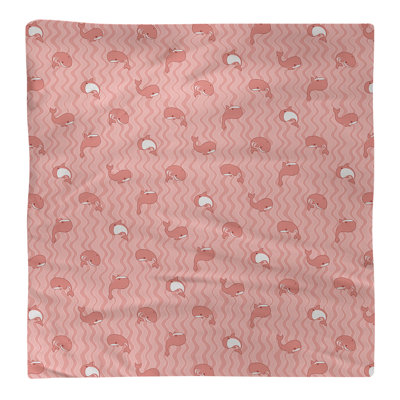Serviette de coton à motif baleines