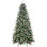 Arbre de Noël 4 pi avec 747 pointes, baies rouges et pommes de pin - Branches PE + PVC enneigées, conception à charnières pour une installation facile, support en métal robuste - Décoration d'arbre de Noël naturelle