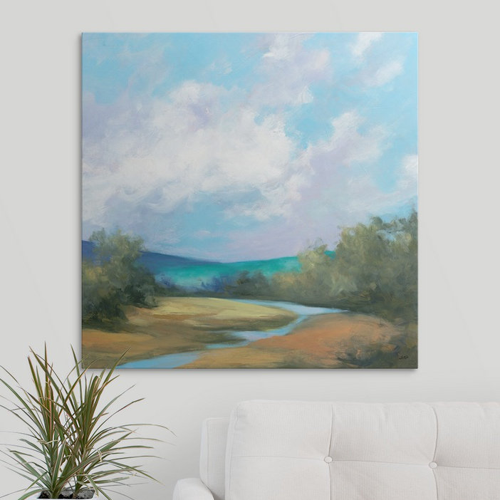 « hedgerow ii » par julia purinton, reproduction d’art, H 30 po x l 30 po x P 1,5 po, Toile