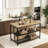 55" W Kitchen Island with Two Storage Shelves and Large Worktop