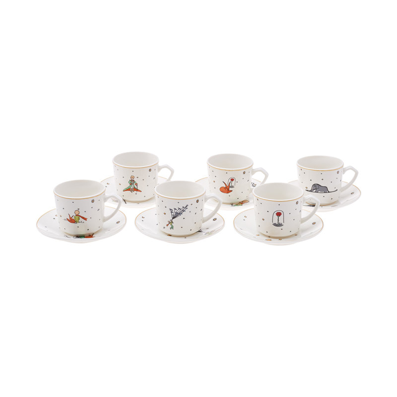 The Little Prince Espresso Coffee Cups And Saucers Set For 6 Pers.