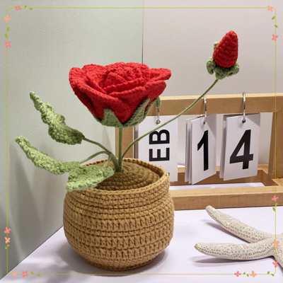 2025 New Year Gift Handmade Rose Of The Potted Flowers
