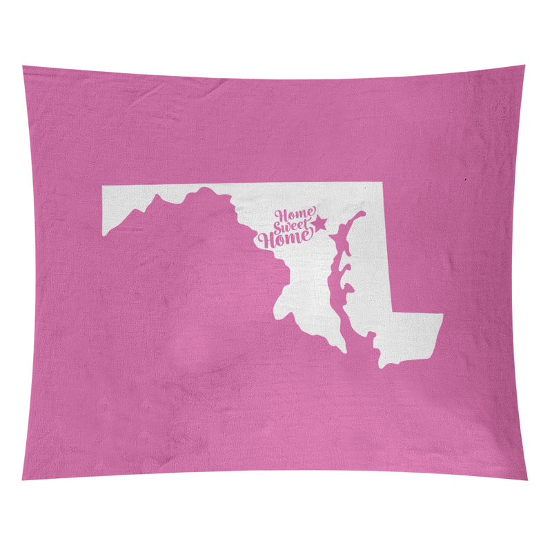 Tapisserie Home Sweet Baltimore, H 27,5 po x l 37,5 po, Bleu