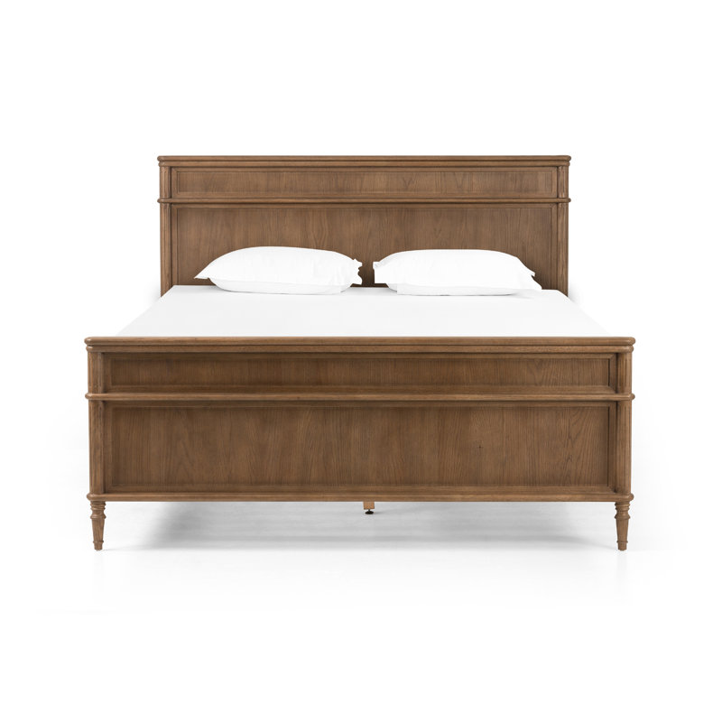 Toulouse Solid Wood Bed, Queen, Toasted Oak