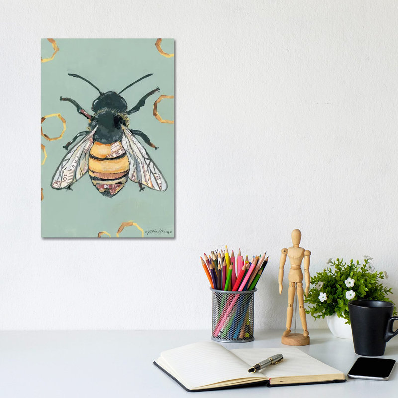 Bee by Jessica Mingo - Painting on Canvas, Wrapped Canvas, 101.6 cm H x 66.04 cm W x 3.175 cm D