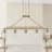 Curiana 5-Light Linear Chandelier With Textured Glass Shades