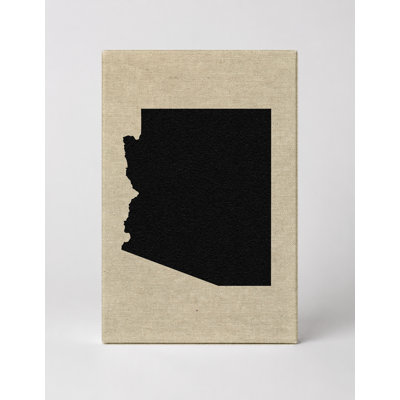 Arizona State Silhouette - Portrait, art mural sur toile