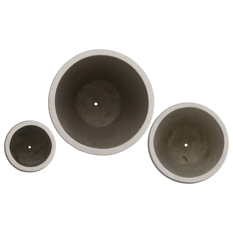 POTS RONDES, S / 3, BLANC H 17,21,27 po