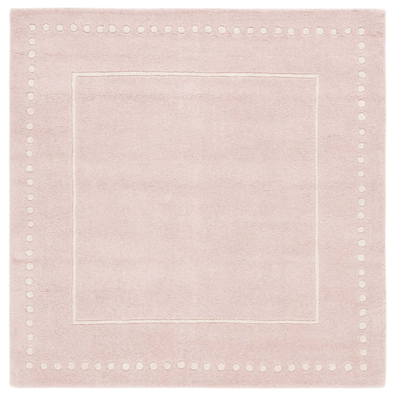 Cruz Hand Tufted Wool Solid Color Rug, Square 5'