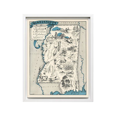 Carte illustrée du Mississippi