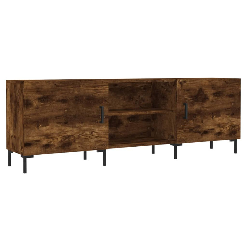Merrilu TV Cabinet 150x30x50 cm Engineered Wood, Smoked Oak