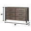 Commode double 6 tiroirs avec miroir Kawanis
