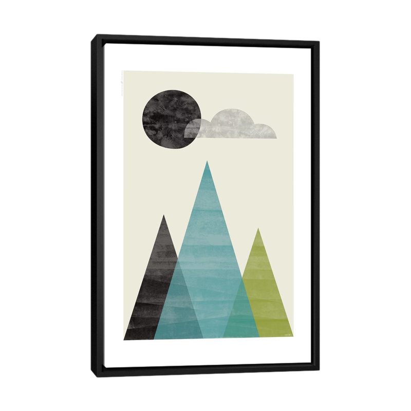 «Mountains I» par TomasDesign - impression sur toile tendue, H 48 po x l 32 po x P 1,5 po, Toile avec cadre noir