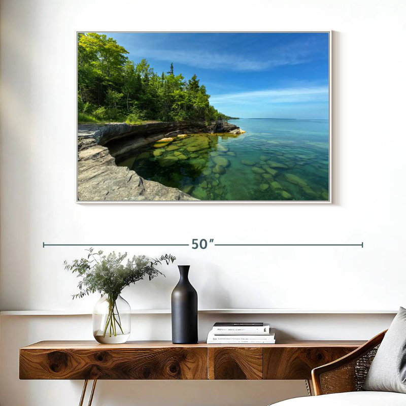 Photographie de Paradise Cove, Cadre flottant blanc, 40 po x 27 po