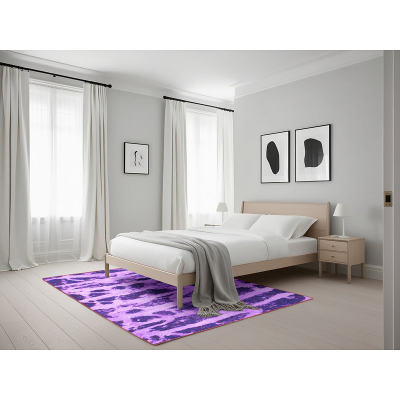 Tapis mauve Jazzlyn, Rectangle 5 pi x 7 pi
