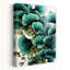 Art floral abstrait bleu sarcelle Ginkgo Flow-129153488