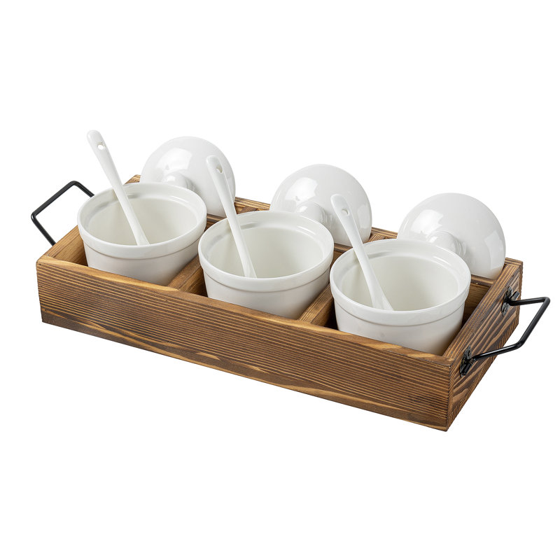 4 Piece Condiment Server Set