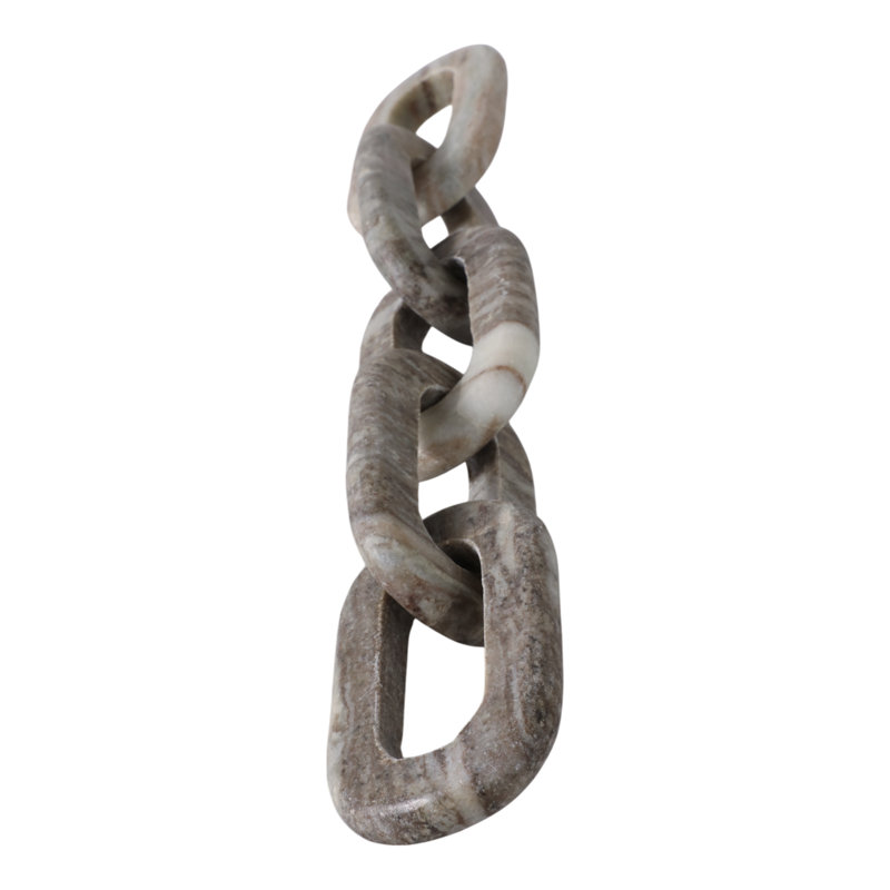 Sagebrook Home 22X4 5-Link Marble Chain, Gray