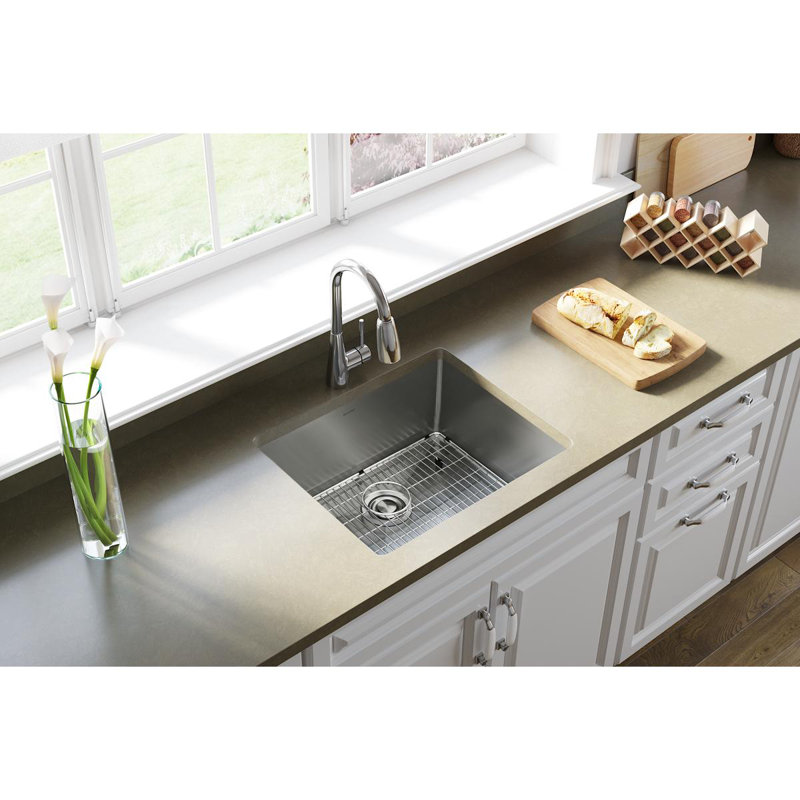 Crosstown 23" L x 19" W Undermount Kitchen Sink Kit
