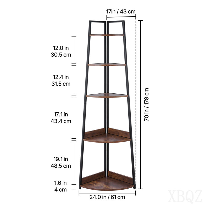 Étagère d'angle à 5 niveaux