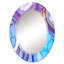 Miroir mural moderne mauve et turquoise abstrait et fluide-1672947157