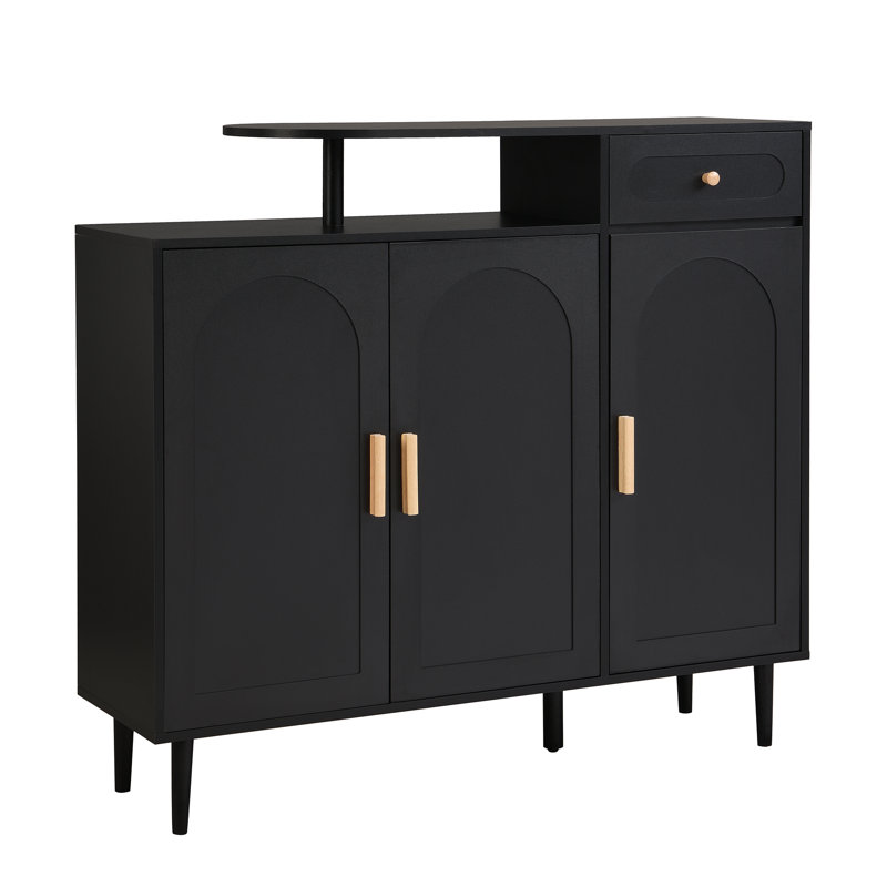 Armoire à chaussures élégante avec portes arquées et tiroir ON-TREND