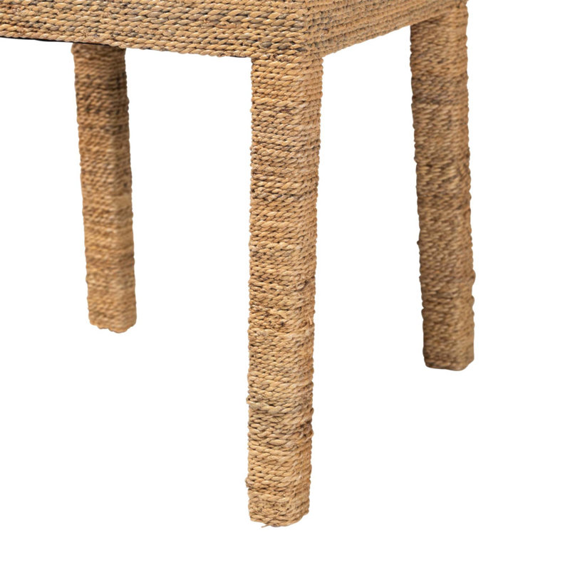 Chaise de salle à manger moderne en bois de mer et acajou de style bohémien moderne avec un design fait à la main et un dossier incliné pour le confort (seulement chaise)