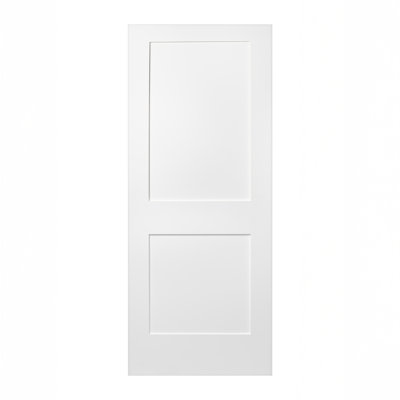 Slab 2-Panel Shaker White- No Handle Precut