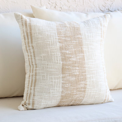  Striped Cotton Pillow Cover