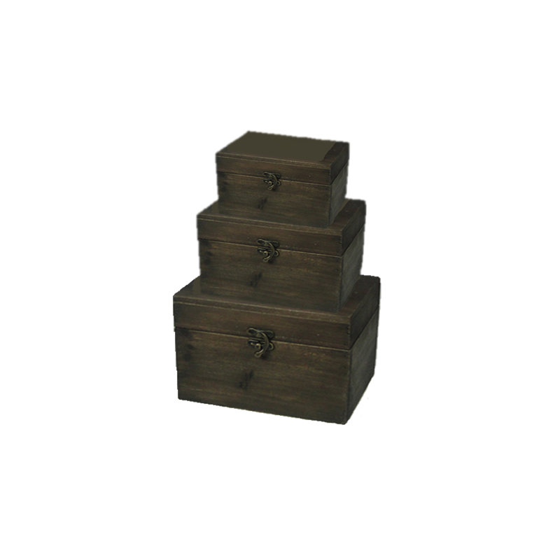 Ensemble de boîtes en bois 3 pièces