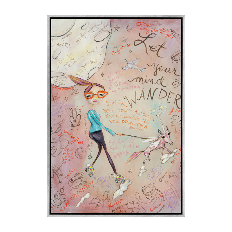 «Let Your Mind Wander» par Heather Renaux - impression d'art graphique, Pas de tapis, H 60 po x l 40po x P 1,5 po