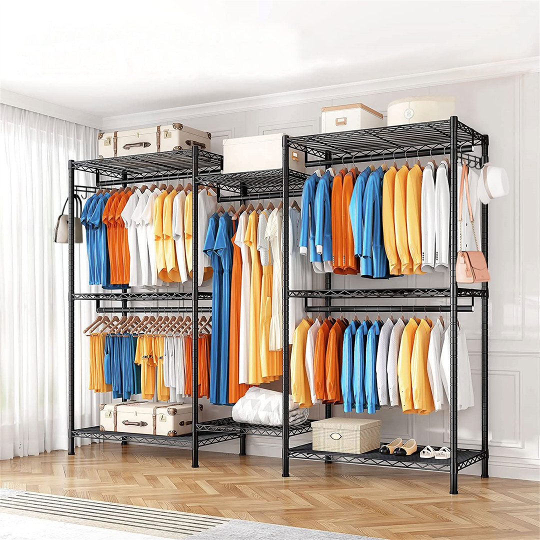 Clothes Rail For Hanging Clothes, Metal Hangers, Freestanding Wardrobe