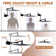 10 Inch All Metal Rainfall Shower Head with Handheld Combo, Push Button Switches