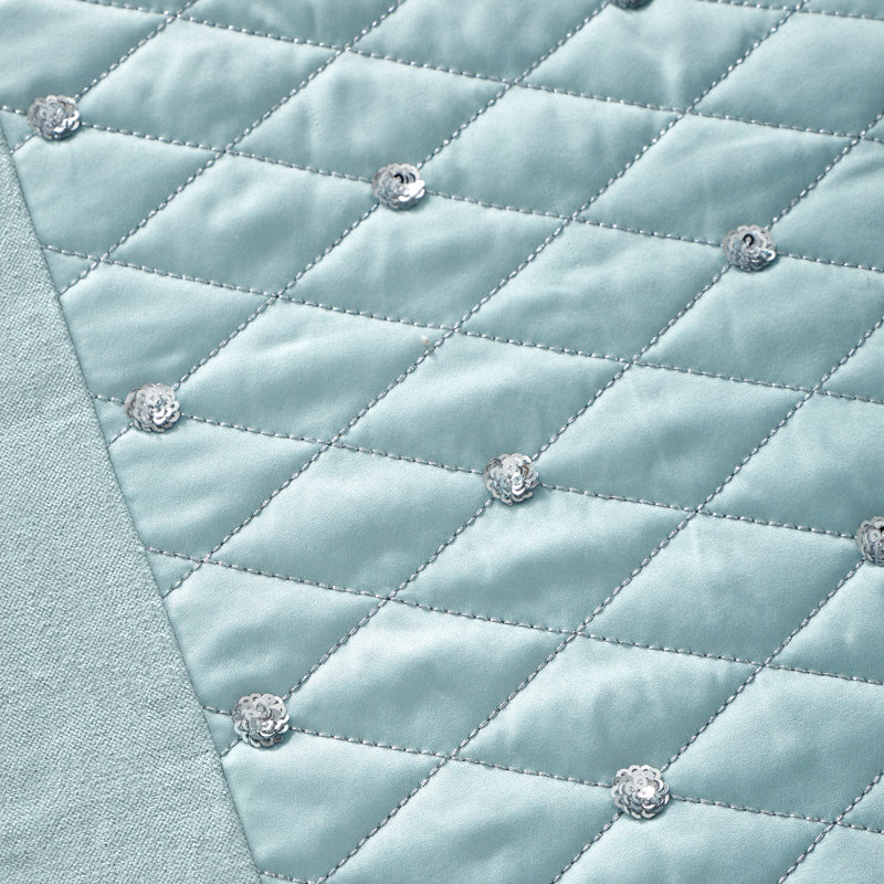 Sequin Cluster 240x260cm Bedspread, Duck Egg
