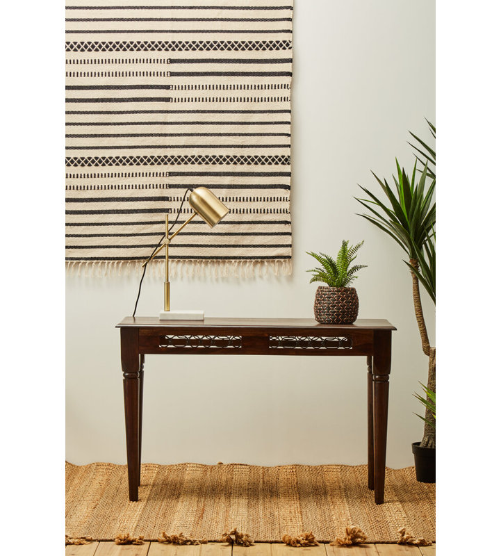 120cm Solid Wood Top Console Table