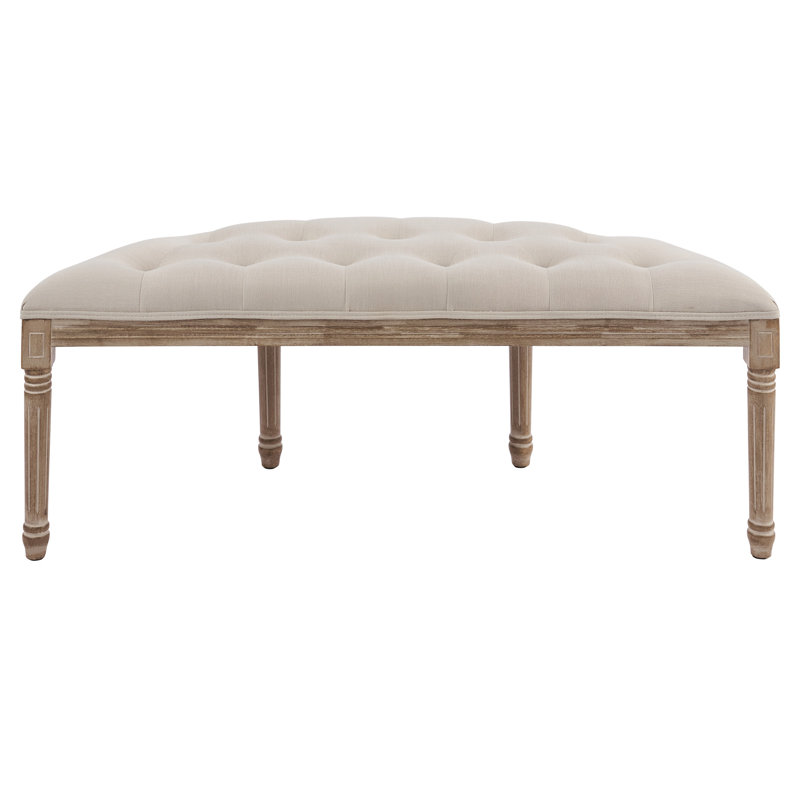 Estephen Linen Upholstered Storage Bench