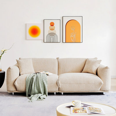 Canapé avec cadre en bois et pieds en métal pour salon, appartement